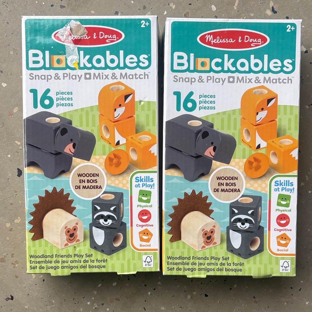 Melissa & Doug Blockables Snap & Play - Orange and Black